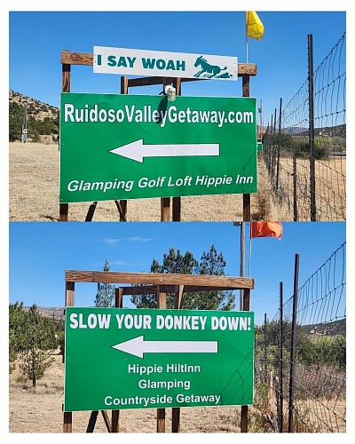 Easy to find highway signs on North side of US70